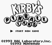 une photo d'Ã©cran de Kirby s Pinball Land sur Nintendo Game Boy